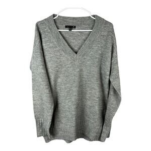 Rusty Gray V-Neck oversized Sweater Tunic R. Surfer Skater sz M